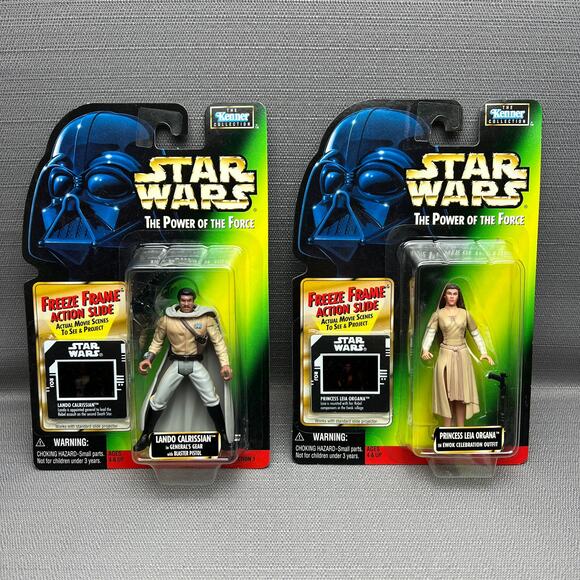 Kenner 1997 Star Wars The Power o/t Force Lando Calrissian & Princess Leia - Picture 1 of 6